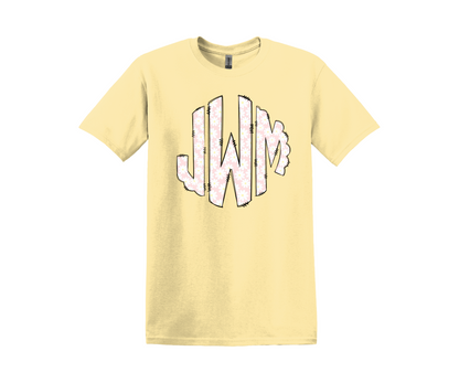 Pink Daisy Monogram Tee