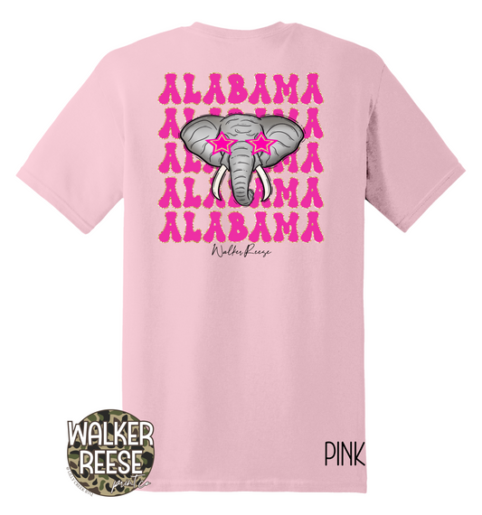 Preppy Pink Elephant Sports Tee