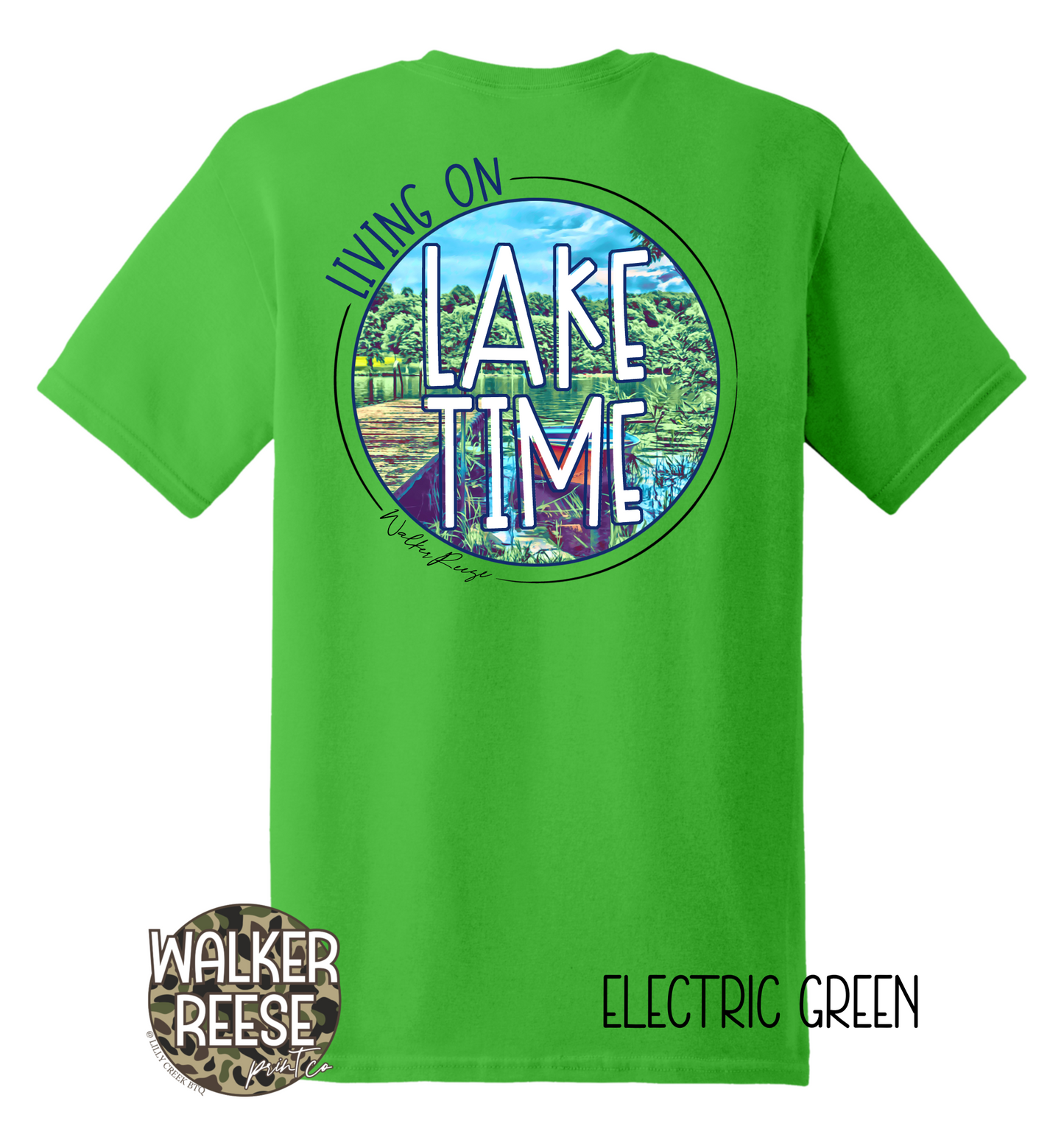 Living On Lake Time Tee