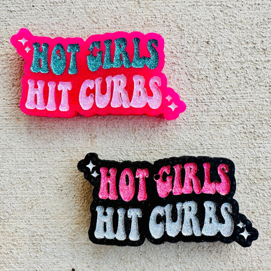 “Hot Girls Hit Curbs” Car Freshie