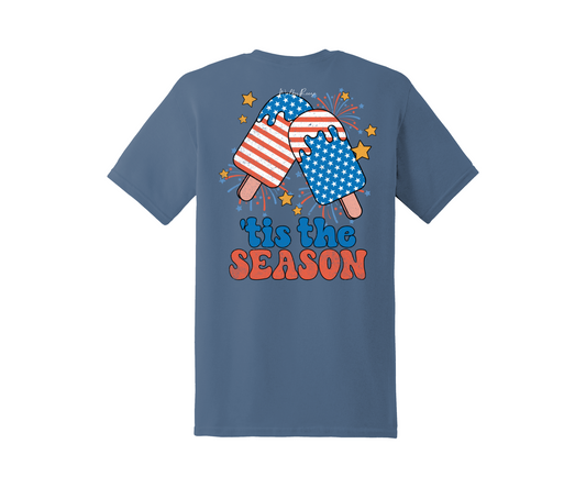 Tis the Season Patriotic Popsicle Tee