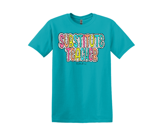 Substitute Teacher Dottie Font Tee