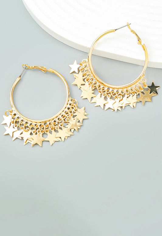 Star Hoop Earrings RTS