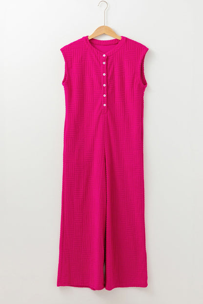 Pink Textured Jumpsuit RTS