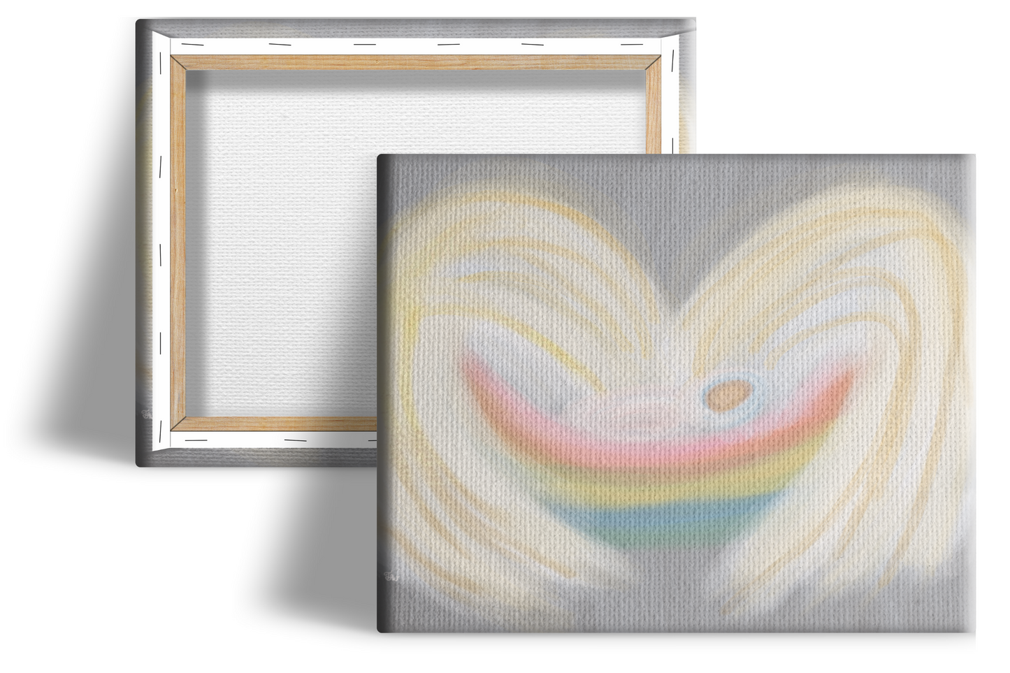 Heaven Sent Rainbow Baby Angel Wings Paper Print