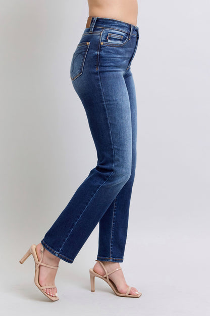 Judy Blue Full Size Washed Straight Leg Jeans with Pockets