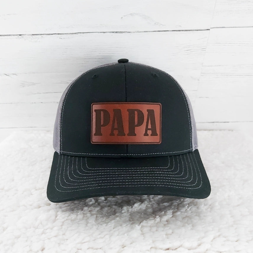 PAPA Faux Leather Hat Patch