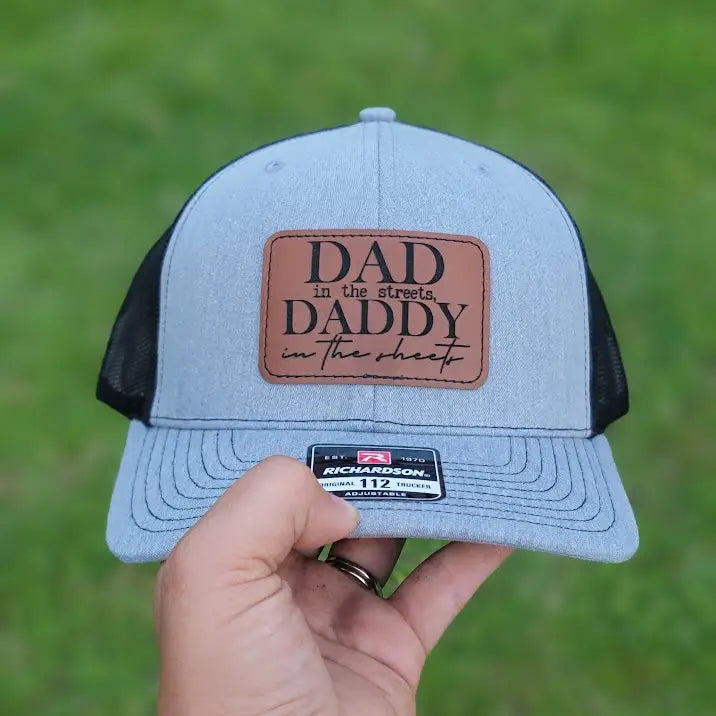 Dad in the Sheets Faux Leather Hat Patch