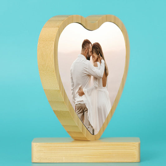 Bamboo Heart Photo Frame