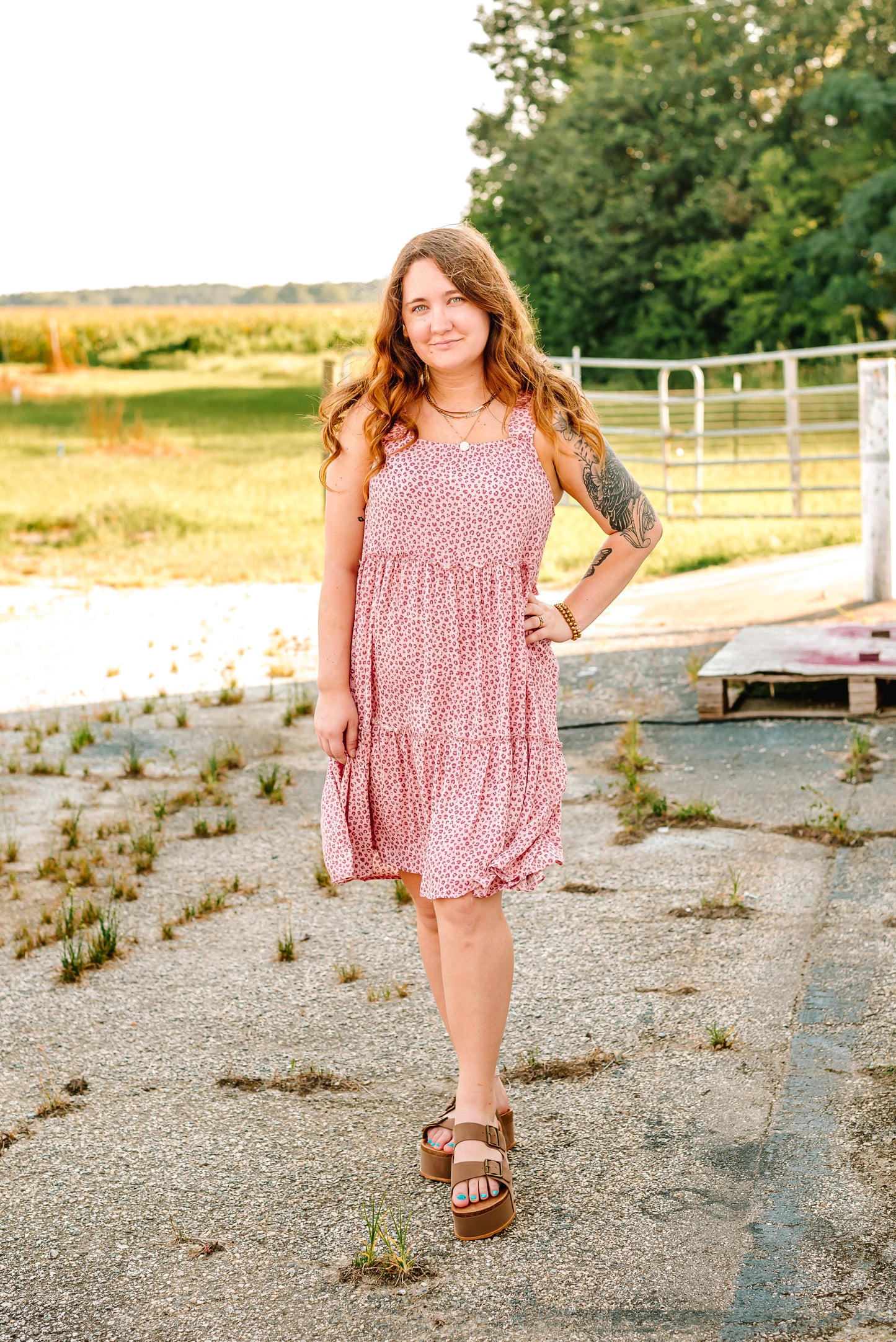 Pink Leopard Dress