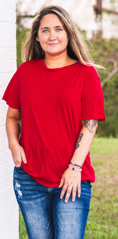 Not So Basic Zenana Tee | Ruby