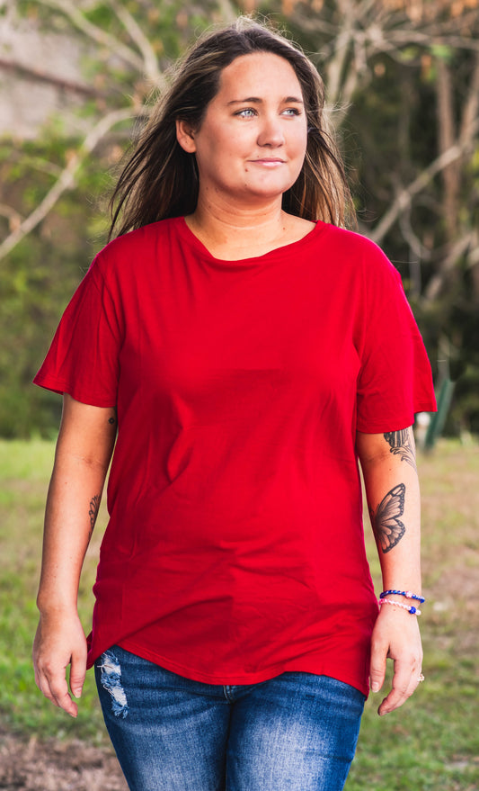 Not So Basic Zenana Tee | Ruby