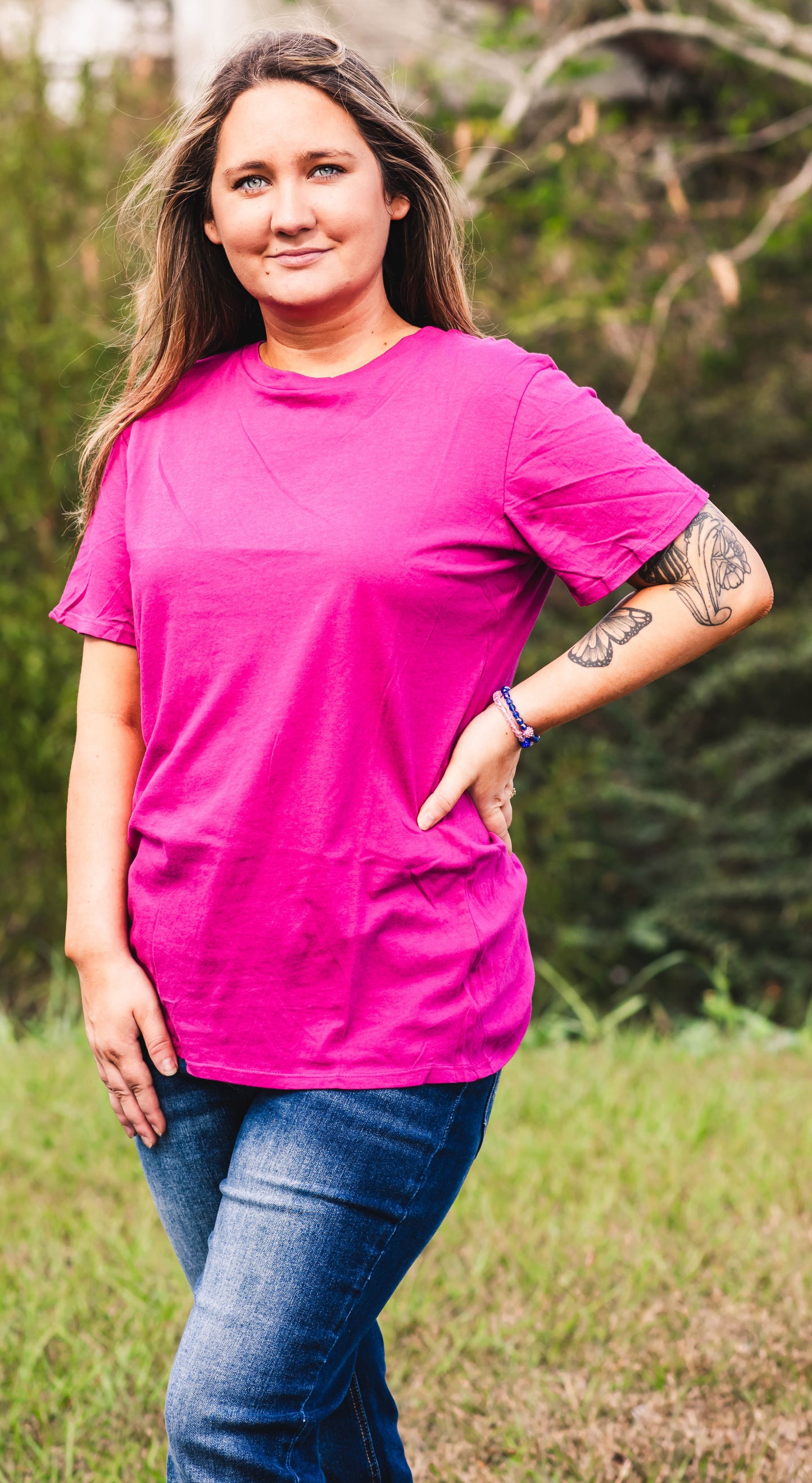 Not So Basic Zenana Tee | Magenta