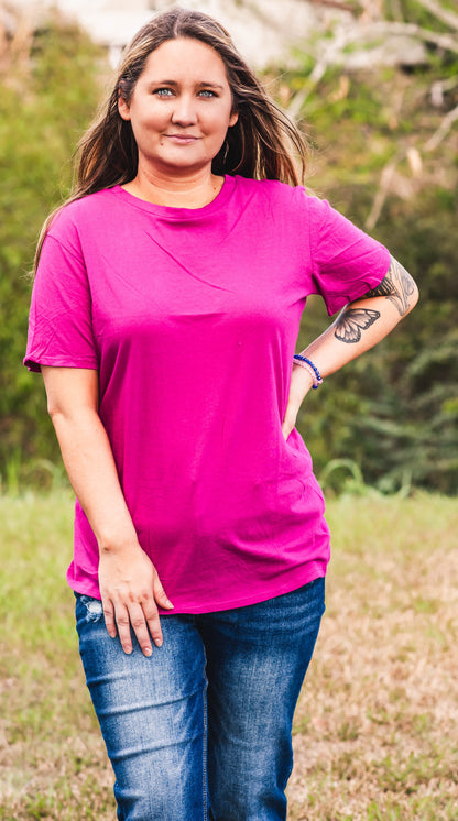 Not So Basic Zenana Tee | Magenta