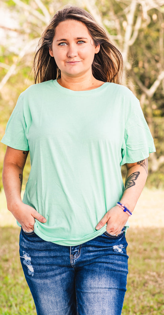 Not So Basic Zenana Tee | Mint