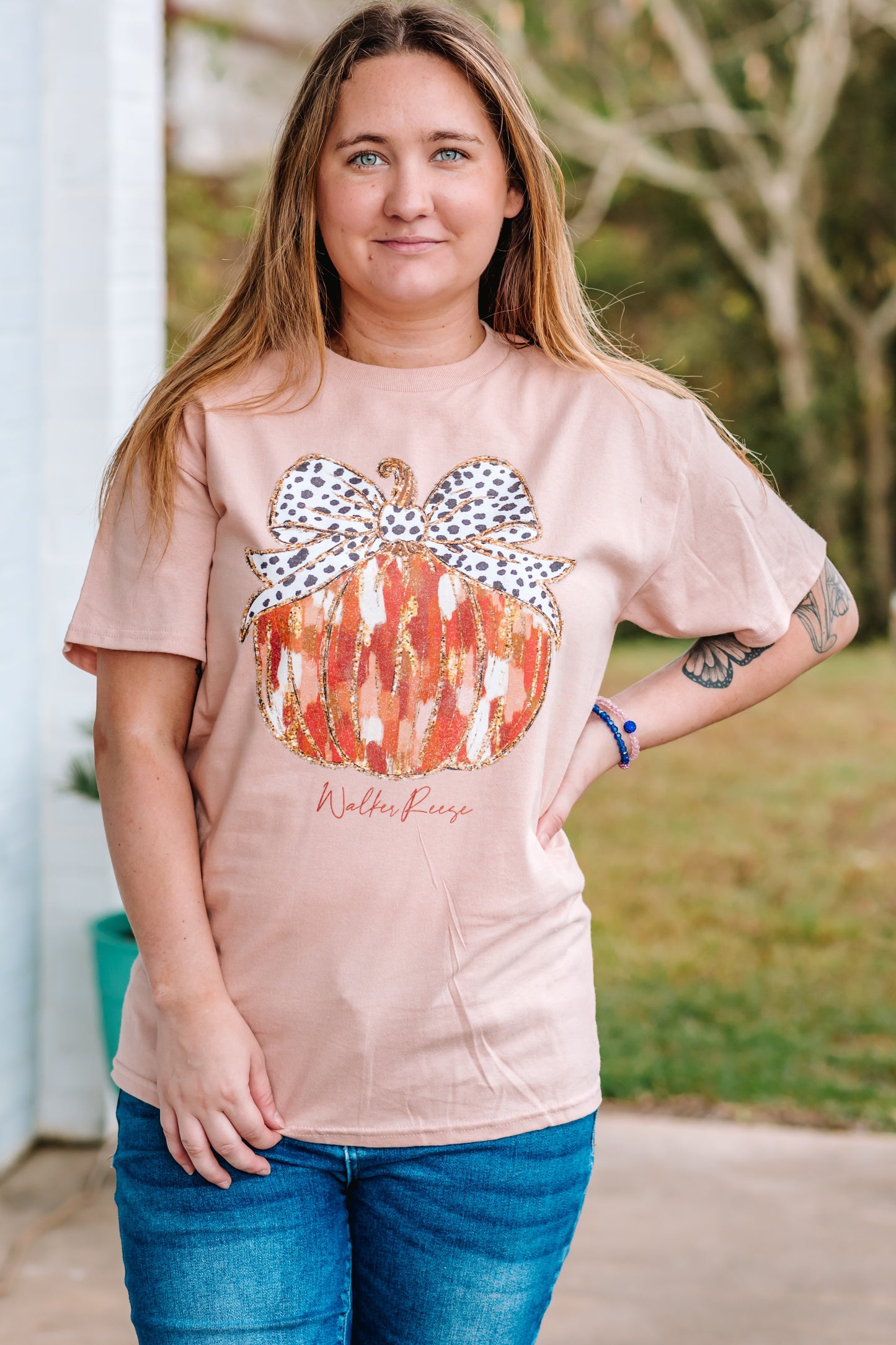 Painted Dottie Glitter Pumpkin Tee