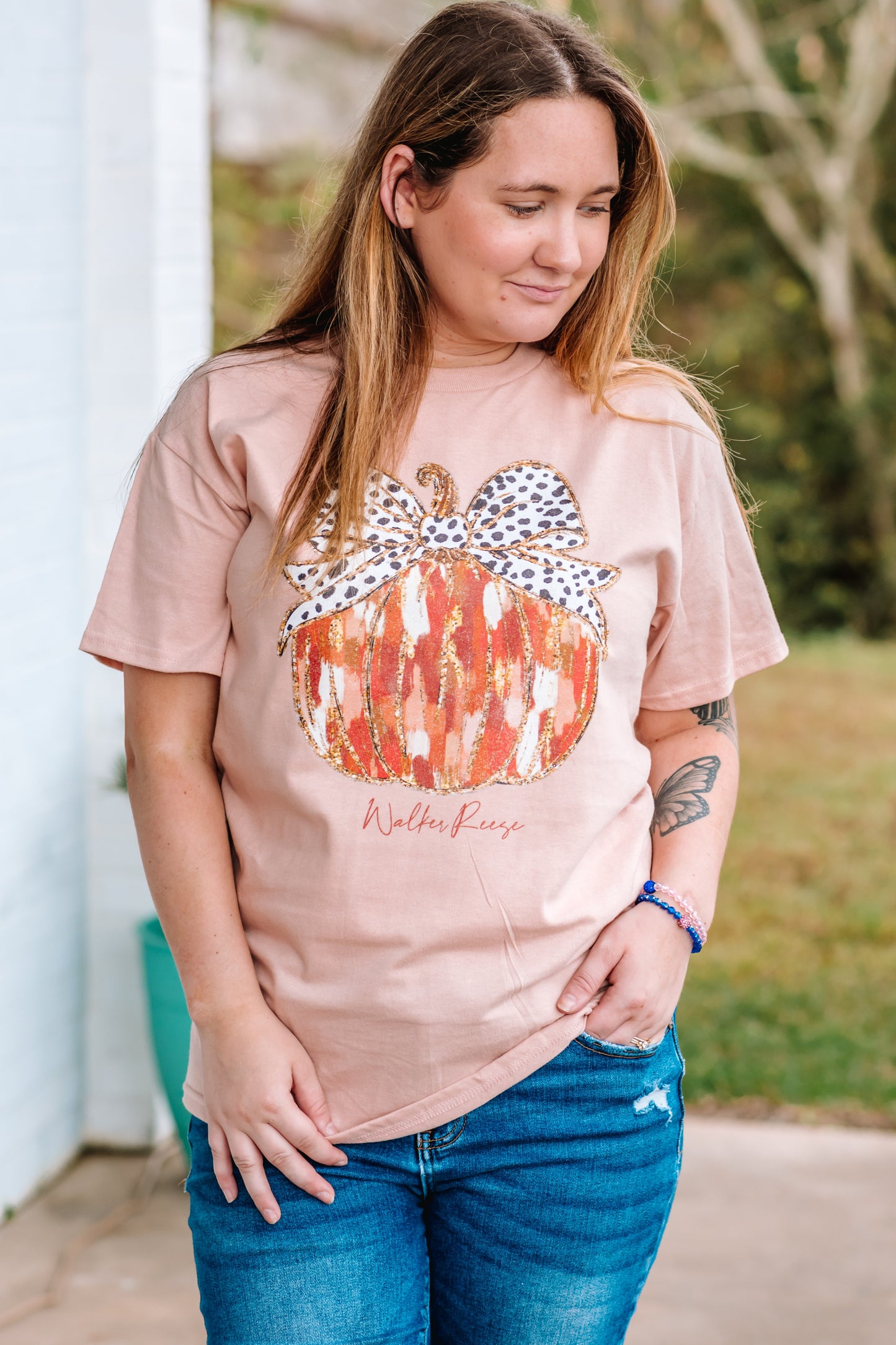 Painted Dottie Glitter Pumpkin Tee