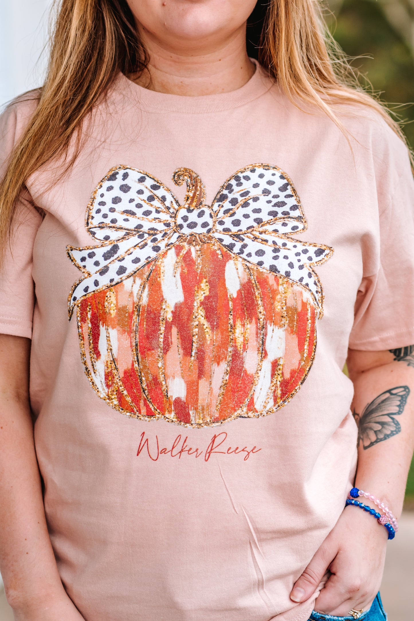 Painted Dottie Glitter Pumpkin Tee