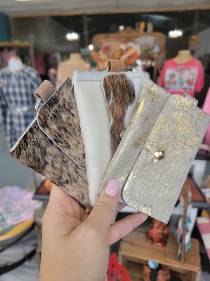 Cowhide Keychain Wallet