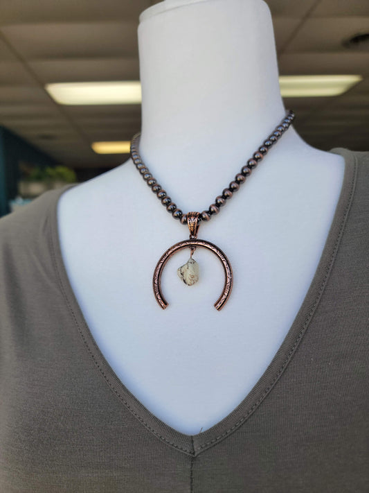 Western Navajo & Ivory Pendant Necklace