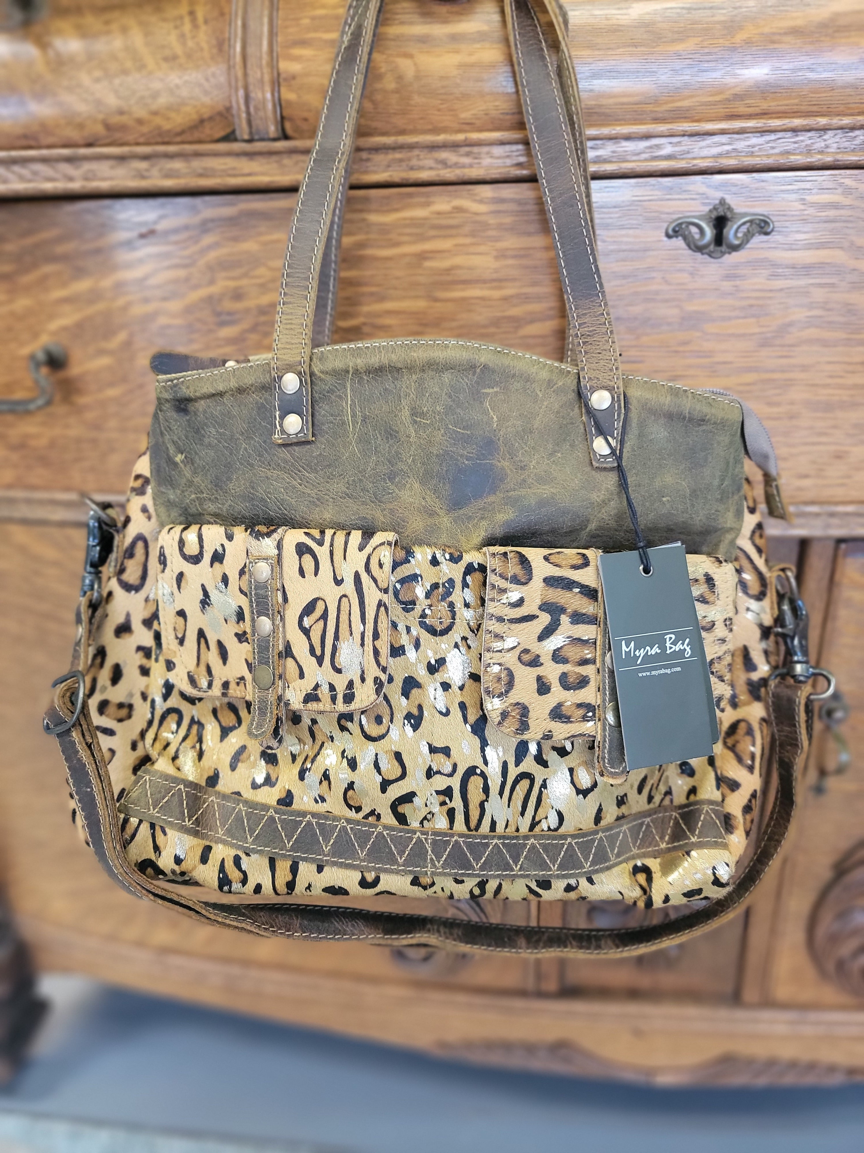 Myra discount leopard bag