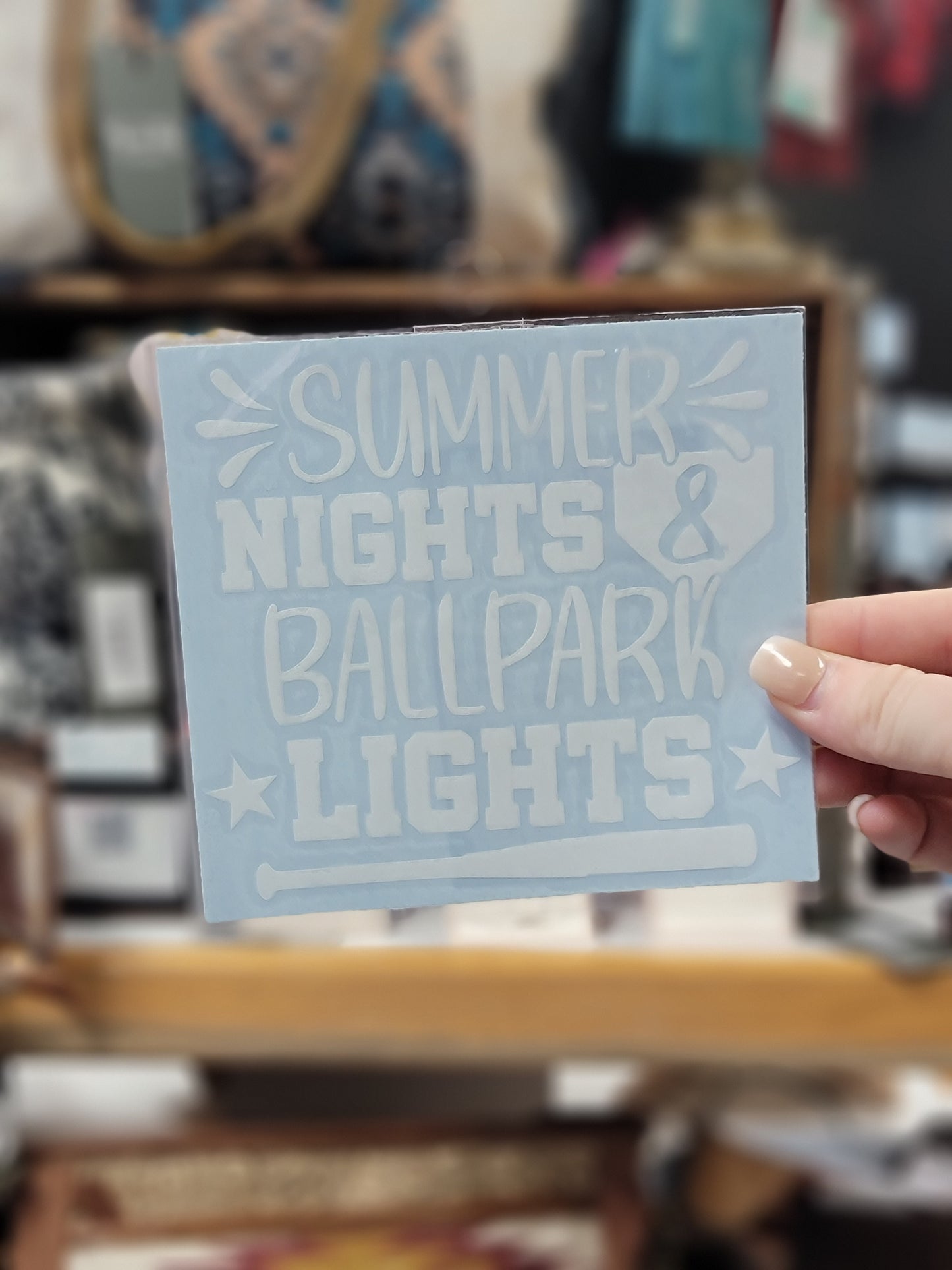 summer nights ball park lights Vinyl Decal