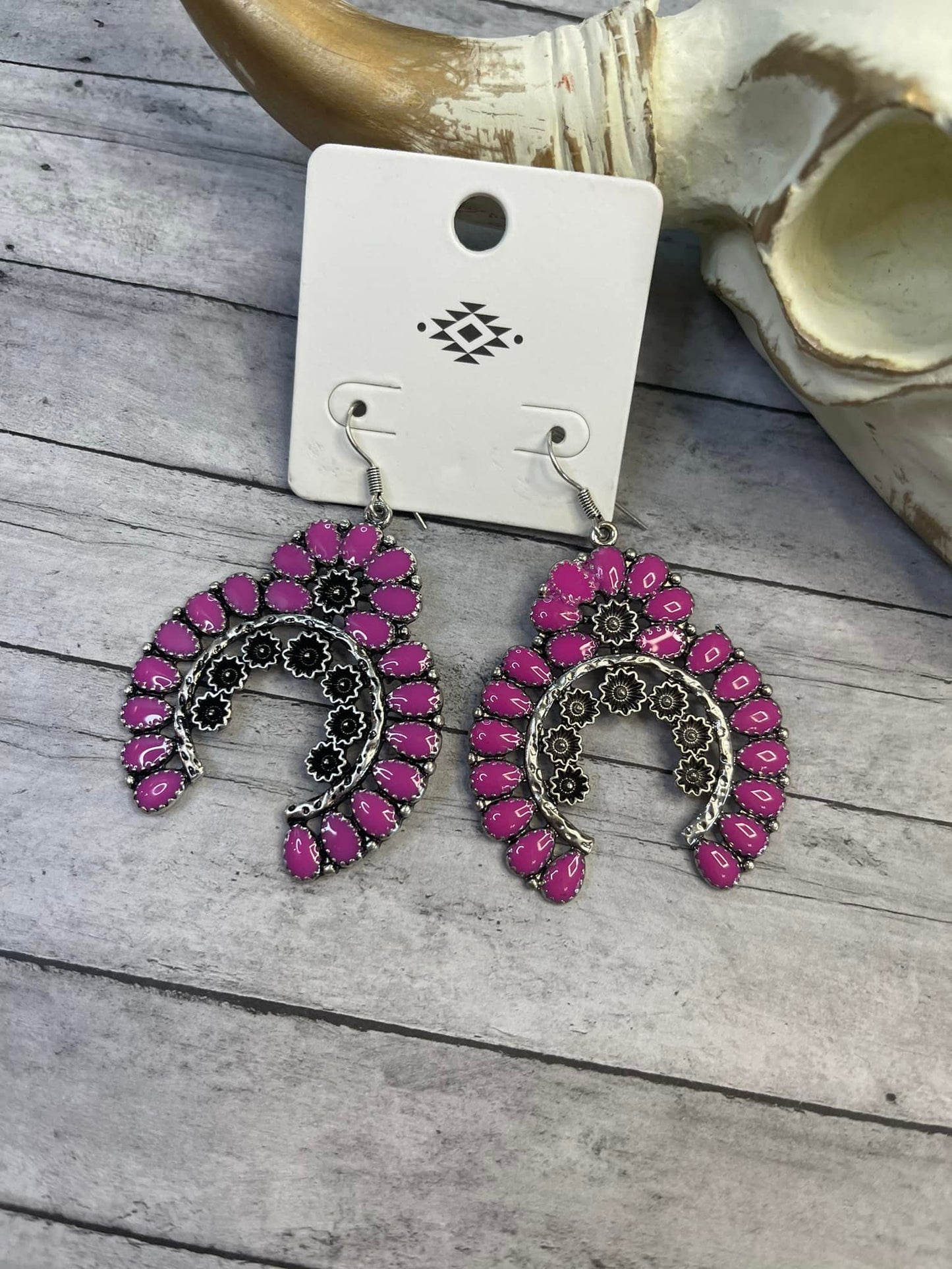 Pink Squash Blossom Earrings