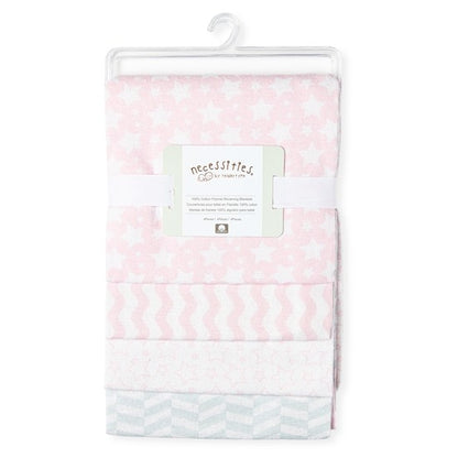 Newborn Receiving Blanket 4Pack | Pink Star