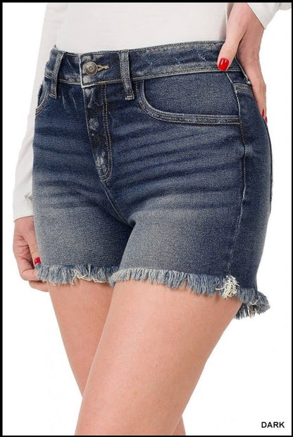 Frayed Denim Shorts