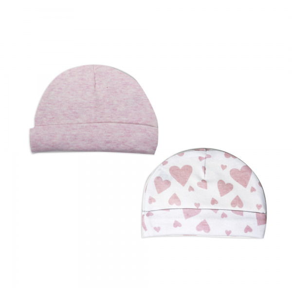 NEWBORN HAT SET | HEATHER PINK