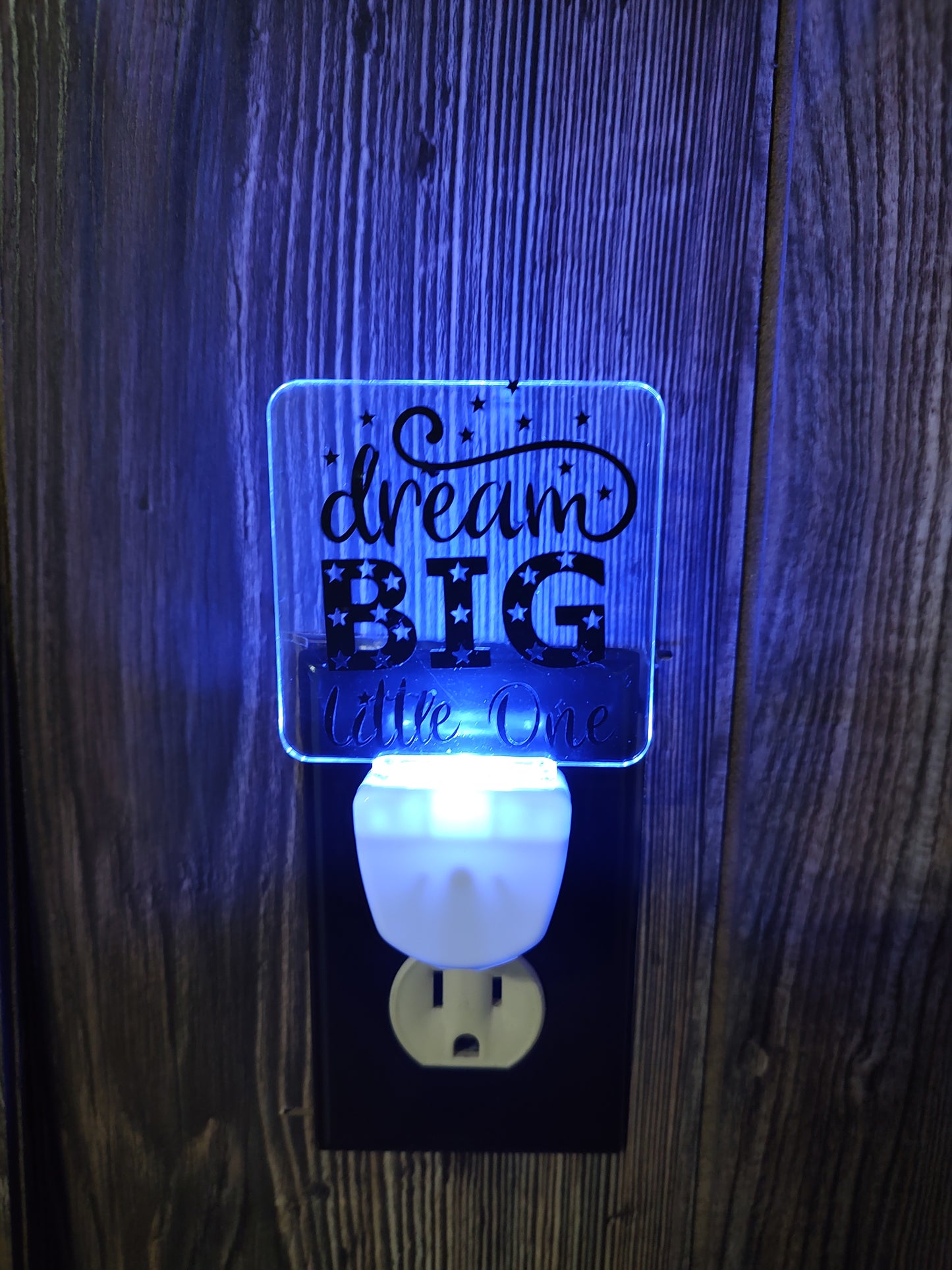 Dream Big Little One Plug In Night Light | Blue