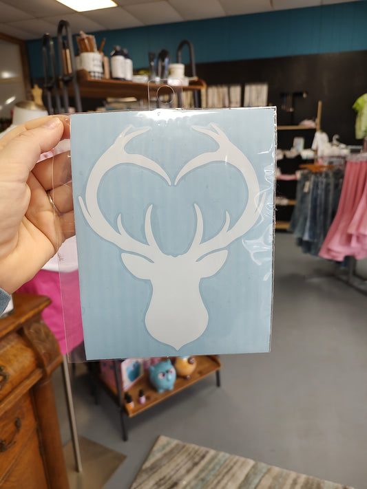 buck heart decal