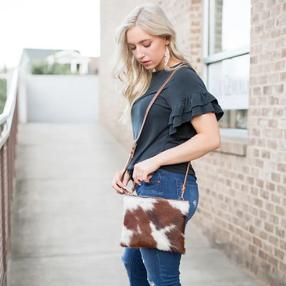 Caroline Cowhide Crossbody Bag