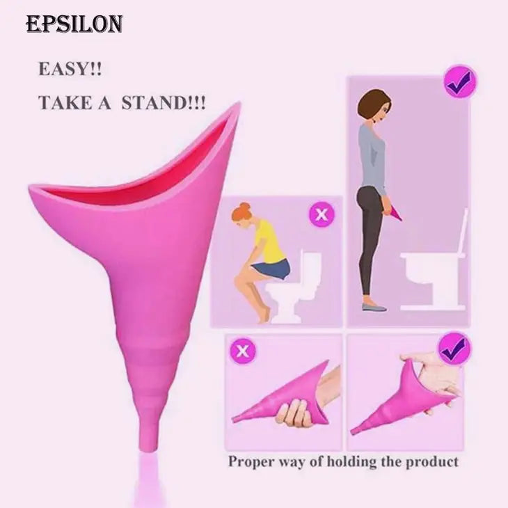 Female Urinal Funnel Soft Silicone Standing Urinals