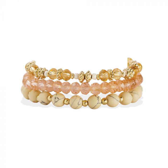 Pink Heart Myra Stack Bracelet Set