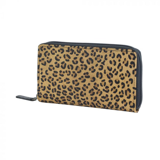 Leo's Leather & Hairon Leopard Zip Wallet