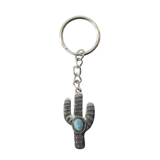 Silver Succulent Myra Key Fob